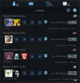 It is not unusual to jump into CSGO and see Irish public lobby's in the main menu